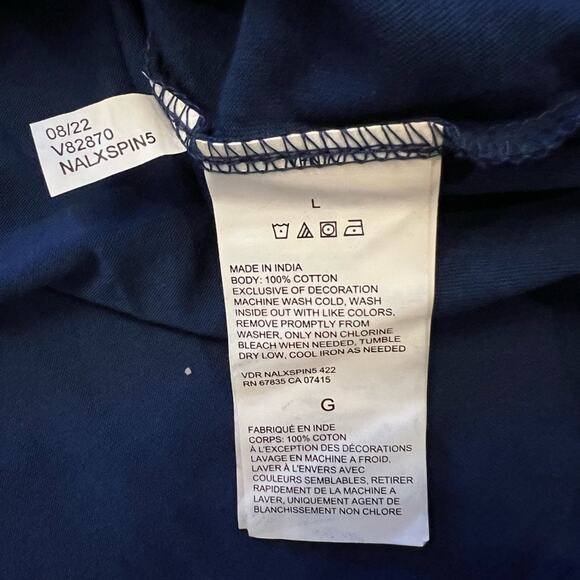 NWT Nautica Men's Short Sleeve Solid Crew Neck T-Shirt Size Large - Picture 4 of 9